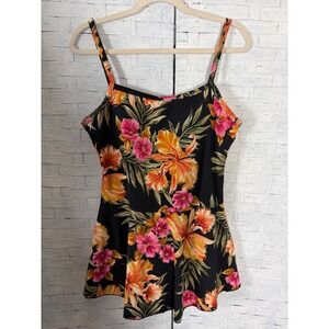 Beach Native Womens SwimDress Vintage Floral One Piece Swimsuit Plus  Size